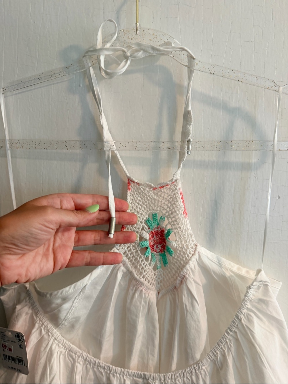 Free people cerilliam crochet halter mini dress - Picture 7 of 9